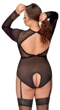 Cottelli CURVES - Czarne Prześwitujące Body Bez Krocza 2XL Cottelli CURVES
