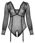 Cottelli CURVES - Czarne Prześwitujące Body Bez Krocza 2XL Cottelli CURVES