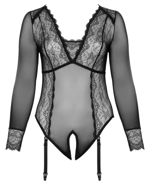 Cottelli CURVES - Czarne Prześwitujące Body Bez Krocza 2XL Cottelli CURVES Cottelli CURVES - Czarne Prześwitujące Body Bez Krocza 2XL Cottelli CURVES
