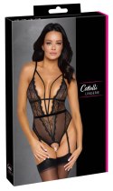 Cottelli LINGERIE - Czarne Koronkowe Body Z Perełkami W Kroczu L Cottelli LINGERIE