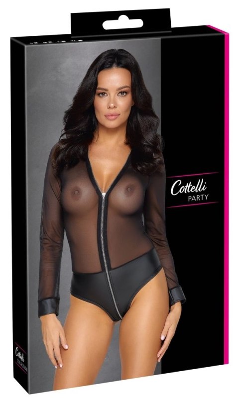 Cottelli PARTY - Seksowne Siateczkowe Body Z Matowymi Majteczkami Czarne L Cottelli PARTY Cottelli PARTY - Seksowne Siateczkowe Body Z Matowymi Majteczkami Czarne L Cottelli PARTY
