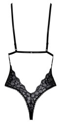 Kissable - Eleganckie Koronkowe Body Z Satynową Kokardką Czarne L/XL Kissable