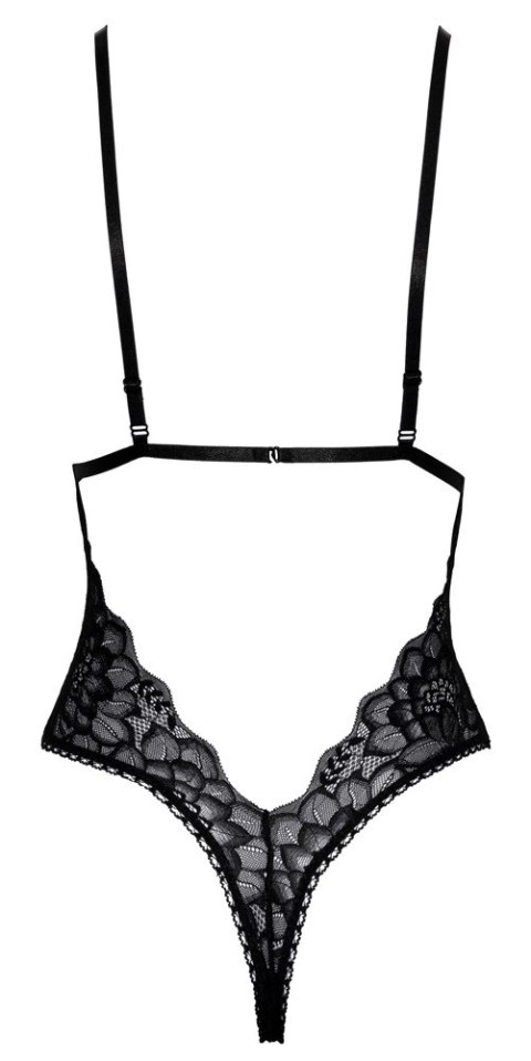Kissable - Eleganckie Koronkowe Body Z Satynową Kokardką Czarne S/M Kissable Kissable - Eleganckie Koronkowe Body Z Satynową Kokardką Czarne S/M Kissable