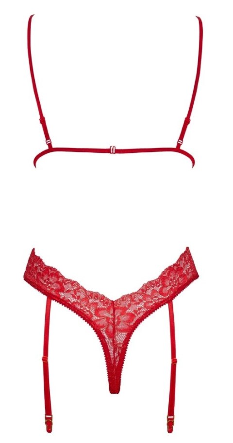 Kissable - Eleganckie Koronkowe Czerwone Body Z Paskami Do Pończoch L/XL Kissable Kissable - Eleganckie Koronkowe Czerwone Body Z Paskami Do Pończoch L/XL Kissable