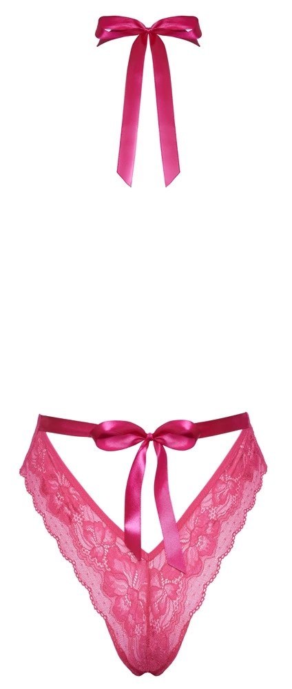 Kissable - Figlarne Body Z Różowej Seksownej Koronki S/M Kissable Kissable - Figlarne Body Z Różowej Seksownej Koronki S/M Kissable