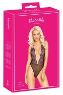 Kissable - Seksowne Czarne Body Z Fioletowym Kwiatowym Haftem L/XL Kissable