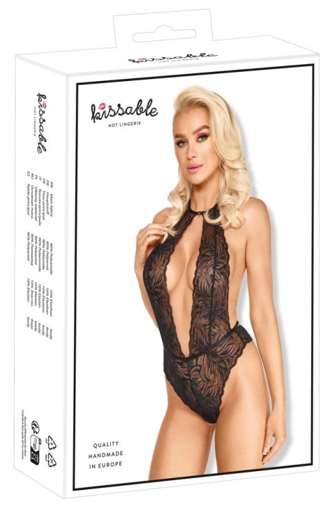 Kissable - Seksowne Uwodzicielskie Czarne Body Z Koronki S/M Kissable