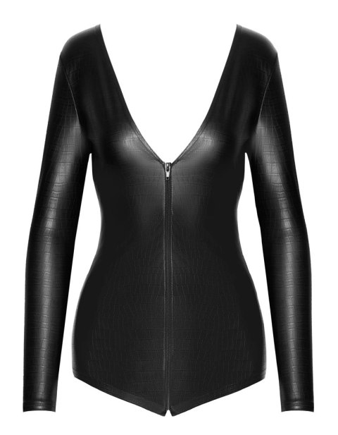 Noir - Gorące Body Z Głębokim Dekoltem Połyskująca Skóra Węża S Noir Noir - Gorące Body Z Głębokim Dekoltem Połyskująca Skóra Węża S Noir