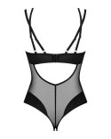 Obsessive - Czarne Body Bez Krocza Z Elastycznej Siateczki Nesari M/L Obsessive