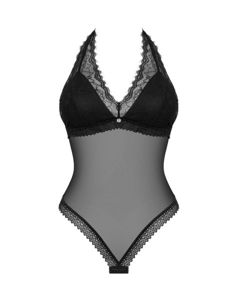 Obsessive - Czarne Siateczkowe Body Z Delikatną Koronką Medilla XS/S Obsessive Obsessive - Czarne Siateczkowe Body Z Delikatną Koronką Medilla XS/S Obsessive