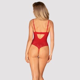 Obsessive - Czerwone Koronkowe Body Bez Biustu I Krocza Ingridia M/L Obsessive