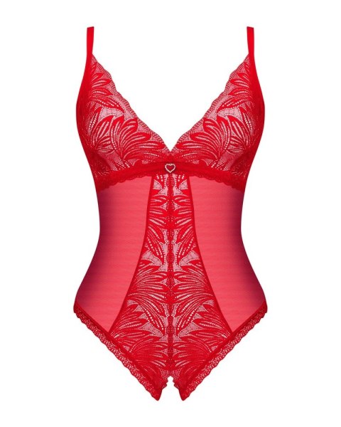 Obsessive - Delikatne Koronkowe Body Bez Krocza Z Małym Serduszkiem Chilisa XS/S Obsessive Obsessive - Delikatne Koronkowe Body Bez Krocza Z Małym Serduszkiem Chilisa XS/S Obsessive
