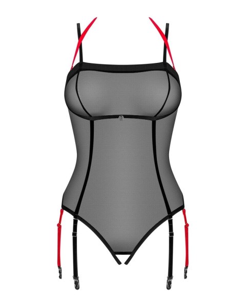 Obsessive - Półprzezroczyste Body Z Paskami Do Pończoch Bez Krocza Glandez M/L Obsessive Obsessive - Półprzezroczyste Body Z Paskami Do Pończoch Bez Krocza Glandez M/L Obsessive