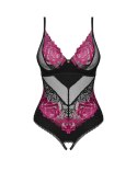 Obsessive - Seksowne Body Z Kwiatowej Koronki Bez Krocza Rosenty XL/2XL Obsessive