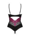 Obsessive - Seksowne Body Z Kwiatowej Koronki Bez Krocza Rosenty XL/2XL Obsessive