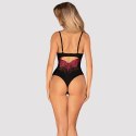 Obsessive - Seksowne Body Z Kwiatowej Koronki Rosenty XL/2XL Obsessive