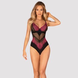 Obsessive - Seksowne Body Z Kwiatowej Koronki Rosenty M/L Obsessive