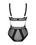 Obsessive - Seksowne Czarne Body Z Małą Ozdobą Między Piersiami Chic Amoria M/L Obsessive