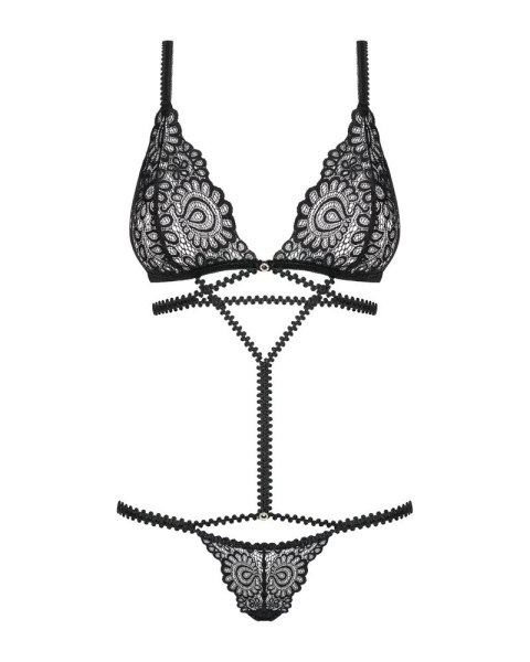 Obsessive - Seksowne Mocno Wycięte Body Z Paseczków Czarne S/M Obsessive Obsessive - Seksowne Mocno Wycięte Body Z Paseczków Czarne S/M Obsessive