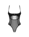 Obsessive - Seksowne Siateczkowe Body Bez Biustu I Krocza Czarne Roxelia XS/S Obsessive
