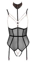 Abierta Fina - Body Bez Biustu I Z Ozdobną Biżuterią Z Różowego Złota XL Abierta Fina