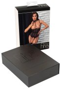 Abierta Fina - Body Bez Biustu I Z Ozdobną Biżuterią Z Różowego Złota S Abierta Fina