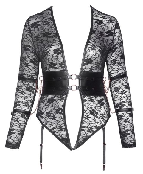 Cottelli Bondage - Koronkowe Body Z Mankietami Na Ręce Bez Kroku 4XL Cottelli BONDAGE Cottelli Bondage - Koronkowe Body Z Mankietami Na Ręce Bez Kroku 4XL Cottelli BONDAGE