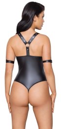Cottelli Bondage - Seksowne Matowe Body Z 3 Srebrnymi Pierścieniami M Cottelli BONDAGE