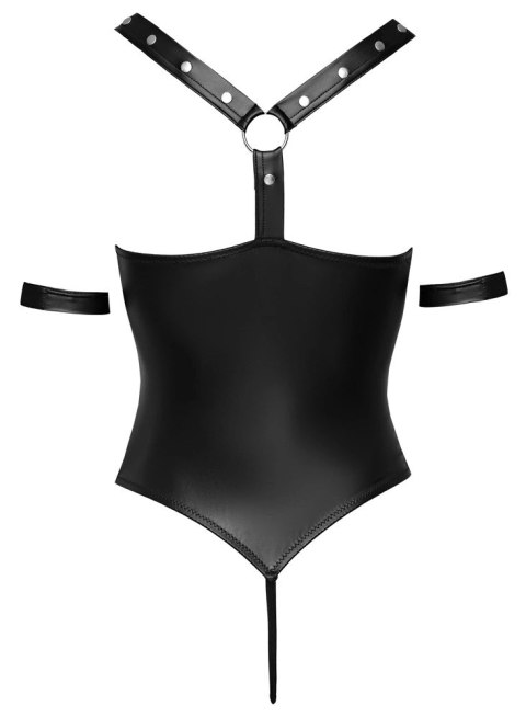 Cottelli Bondage - Seksowne Matowe Body Z 3 Srebrnymi Pierścieniami M Cottelli BONDAGE Cottelli Bondage - Seksowne Matowe Body Z 3 Srebrnymi Pierścieniami M Cottelli BONDAGE