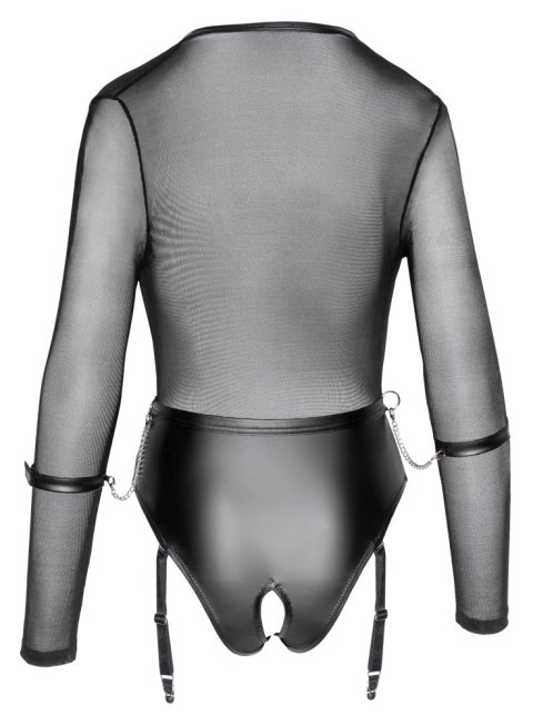 Cottelli Bondage - Seksowne Siateczkowe Body Z Otwartym Krokiem XL Cottelli BONDAGE Cottelli Bondage - Seksowne Siateczkowe Body Z Otwartym Krokiem XL Cottelli BONDAGE