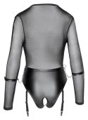 Cottelli Bondage - Seksowne Siateczkowe Body Z Otwartym Krokiem M Cottelli BONDAGE