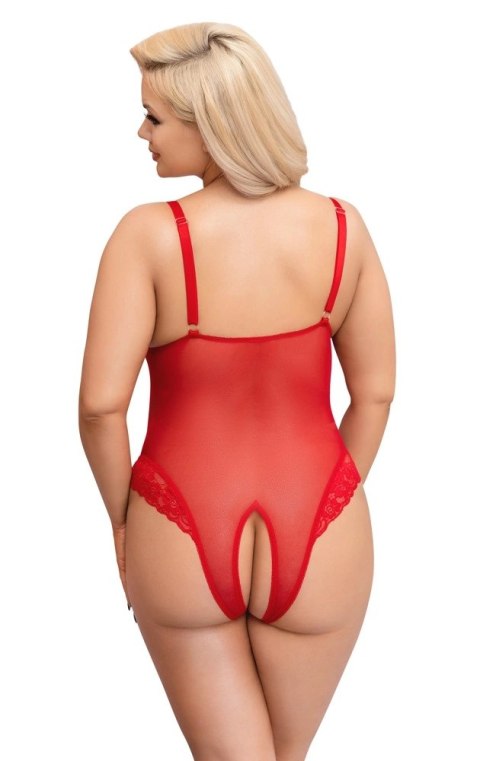 Cottelli CURVES - Czerwone Body Bez Krocza Z Delikatną Koronką 4XL Cottelli CURVES Cottelli CURVES - Czerwone Body Bez Krocza Z Delikatną Koronką 4XL Cottelli CURVES