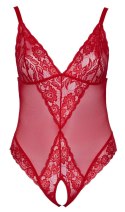 Cottelli CURVES - Czerwone Body Bez Krocza Z Delikatną Koronką 4XL Cottelli CURVES