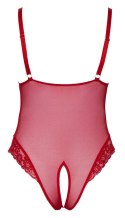 Cottelli CURVES - Czerwone Body Bez Krocza Z Delikatną Koronką 4XL Cottelli CURVES