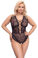 Cottelli CURVES - Seksowne Koronkowe Body Z Dodatkami Różowego Złota 95D/2XL Cottelli CURVES