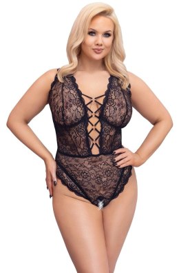 Cottelli CURVES - Seksowne Koronkowe Body Z Dodatkami Różowego Złota 95E/2XL Cottelli CURVES