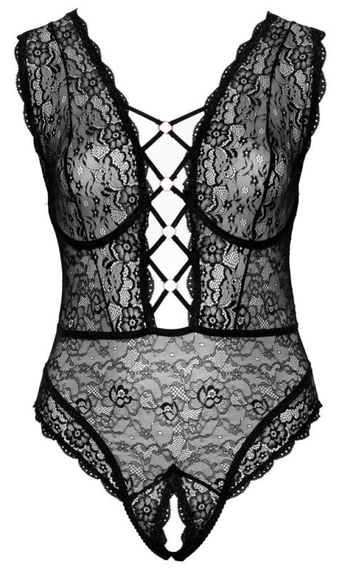Cottelli CURVES - Seksowne Koronkowe Body Z Dodatkami Różowego Złota 95E/2XL Cottelli CURVES Cottelli CURVES - Seksowne Koronkowe Body Z Dodatkami Różowego Złota 95E/2XL Cottelli CURVES