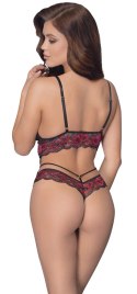 Cottelli LINGERIE - Gorące Body Z Dwukolorowej Koronki Z Kwiatowym Motywem S/M Cottelli LINGERIE