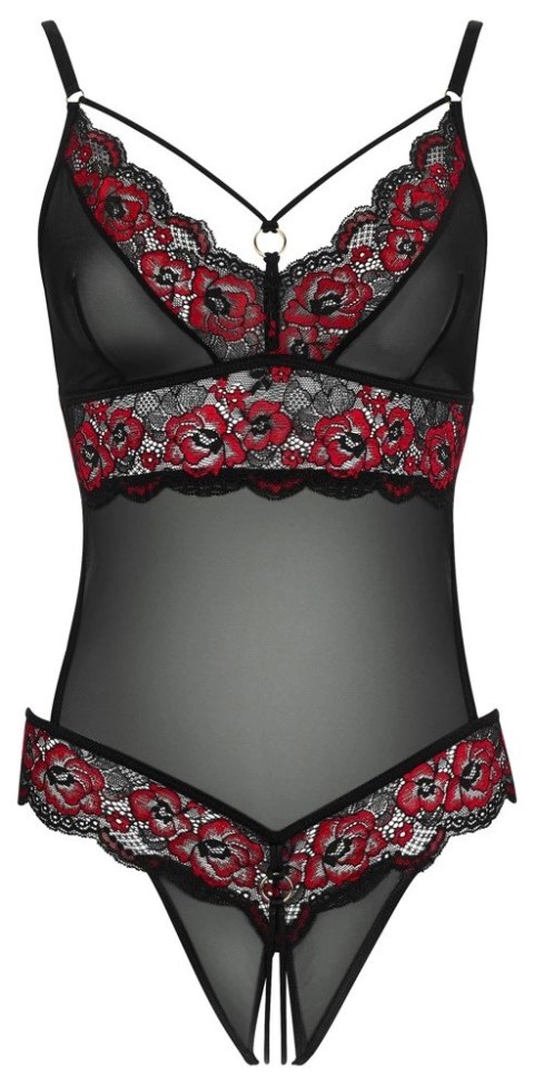 Cottelli LINGERIE - Gorące Body Z Dwukolorowej Koronki Z Kwiatowym Motywem S/M Cottelli LINGERIE Cottelli LINGERIE - Gorące Body Z Dwukolorowej Koronki Z Kwiatowym Motywem S/M Cottelli LINGERIE