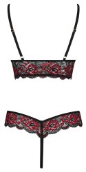 Cottelli LINGERIE - Gorące Body Z Dwukolorowej Koronki Z Kwiatowym Motywem S/M Cottelli LINGERIE
