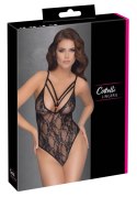 Cottelli LINGERIE - Seksowne Koronkowe Body Z Ozdobnymi Paskami Czarne XL Cottelli LINGERIE