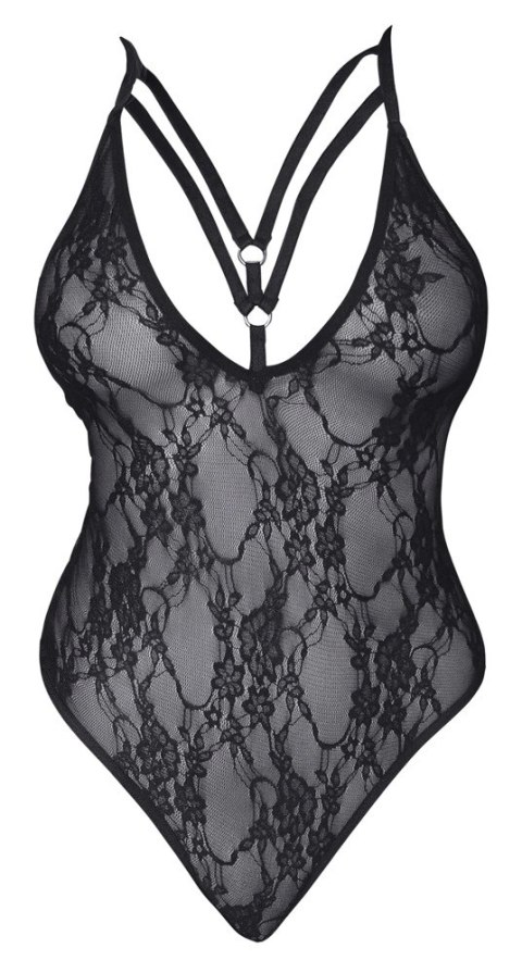 Cottelli LINGERIE - Seksowne Koronkowe Body Z Ozdobnymi Paskami Czarne L Cottelli LINGERIE Cottelli LINGERIE - Seksowne Koronkowe Body Z Ozdobnymi Paskami Czarne L Cottelli LINGERIE