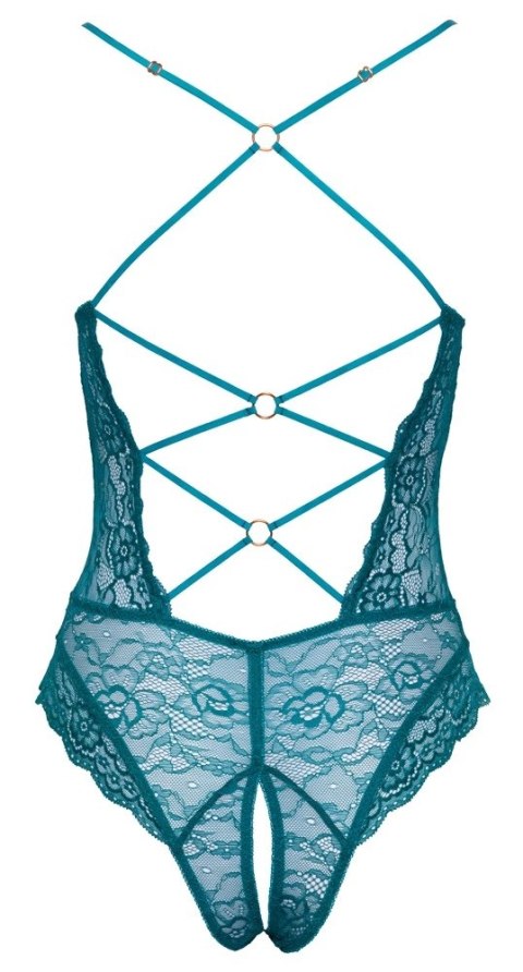 Cottelli LINGERIE - Seksowne Koronkowe Body Z Paseczkami Bez Krocza Zielone M Cottelli LINGERIE Cottelli LINGERIE - Seksowne Koronkowe Body Z Paseczkami Bez Krocza Zielone M Cottelli LINGERIE