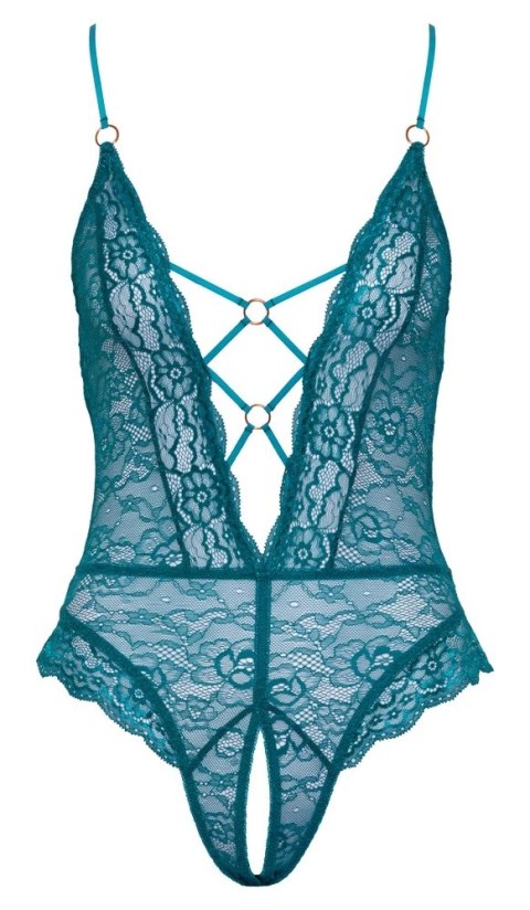 Cottelli LINGERIE - Seksowne Koronkowe Body Z Paseczkami Bez Krocza Zielone S Cottelli LINGERIE Cottelli LINGERIE - Seksowne Koronkowe Body Z Paseczkami Bez Krocza Zielone S Cottelli LINGERIE