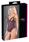 Cottelli LINGERIE - Seksowne Siateczkowe Body Z Delikatną Koronką Bez Krocza M Cottelli LINGERIE