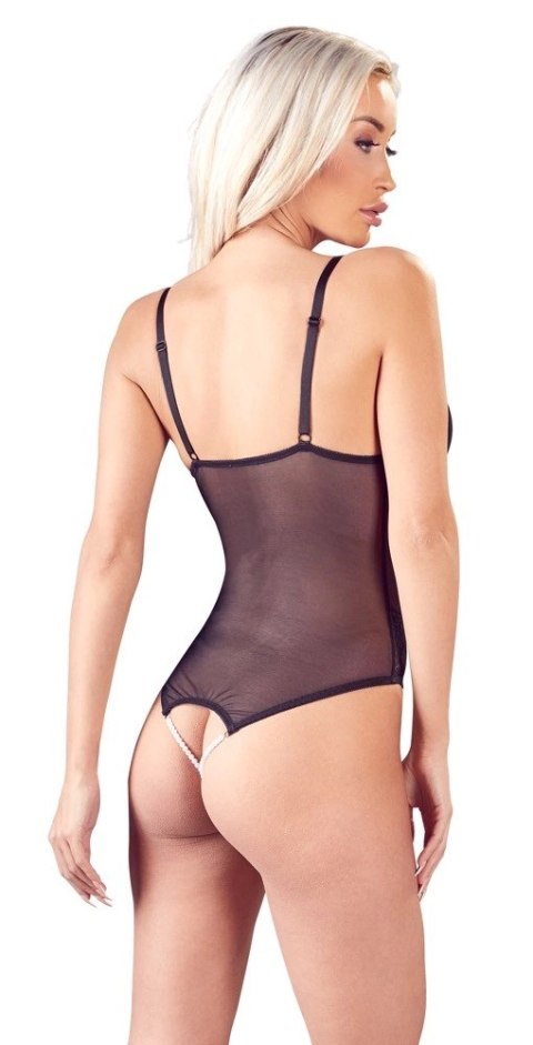 Cottelli LINGERIE - Seksowne Siateczkowe Body Z Delikatną Koronką Bez Krocza M Cottelli LINGERIE Cottelli LINGERIE - Seksowne Siateczkowe Body Z Delikatną Koronką Bez Krocza M Cottelli LINGERIE