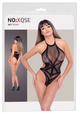 NO:XQSE - Czarne Siateczkowe Body Z Plecionymi Szelkami S-L NO:XQSE