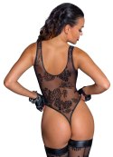 Noir - Seksowne Prześwitujące Body Na Ramiączkach Czarne XL Noir