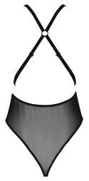 Passion - Seksowne Koronkowe Body Z Siateczką Czarne Zinnia S/M Passion