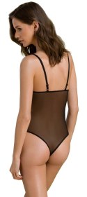 Passion - Uwodzicielskie Koronkowe Body Z Siateczką Czarne Kerria 2XL/3XL Passion